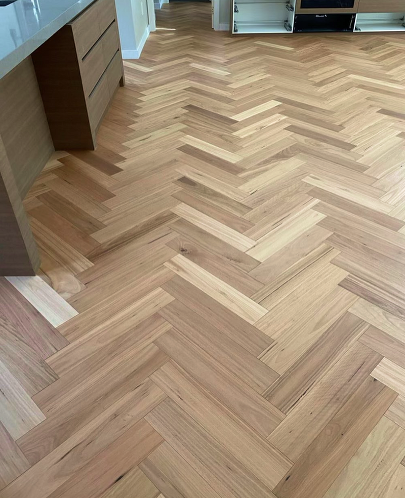 Blackbutt Herringbone Floor - Engineered 14/3 Australian Timber Flooring