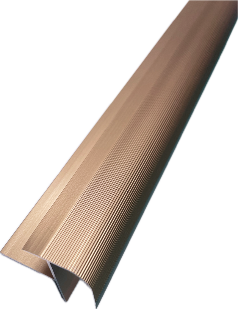 Bronze 8mm - Stair Nosing (Aluminium Noses with Anti-Slip Strip)