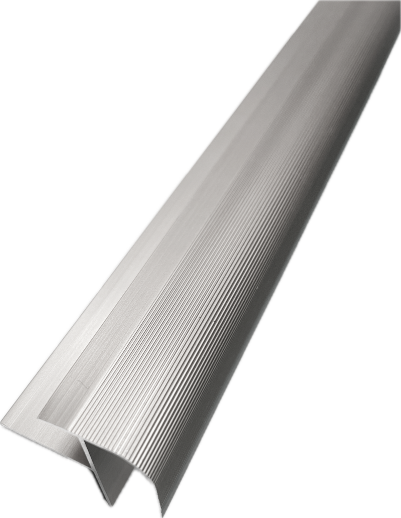 Silver 8mm - Stair Nosing (Aluminium Noses with Anti-Slip Strip)