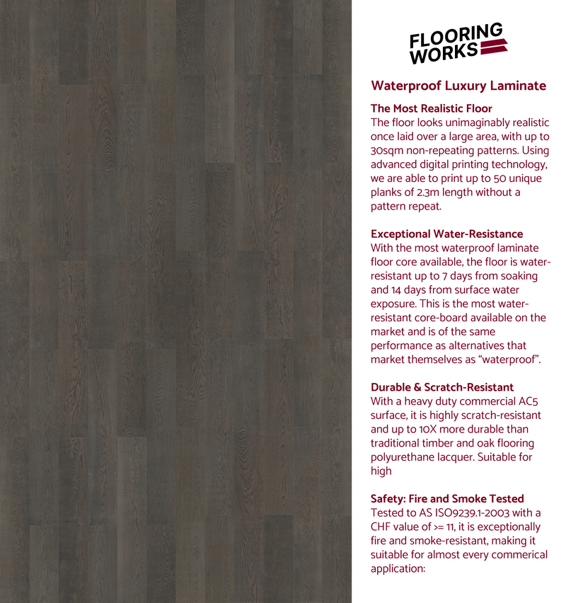 Dark Grey -12.3mm Laminate Flooring