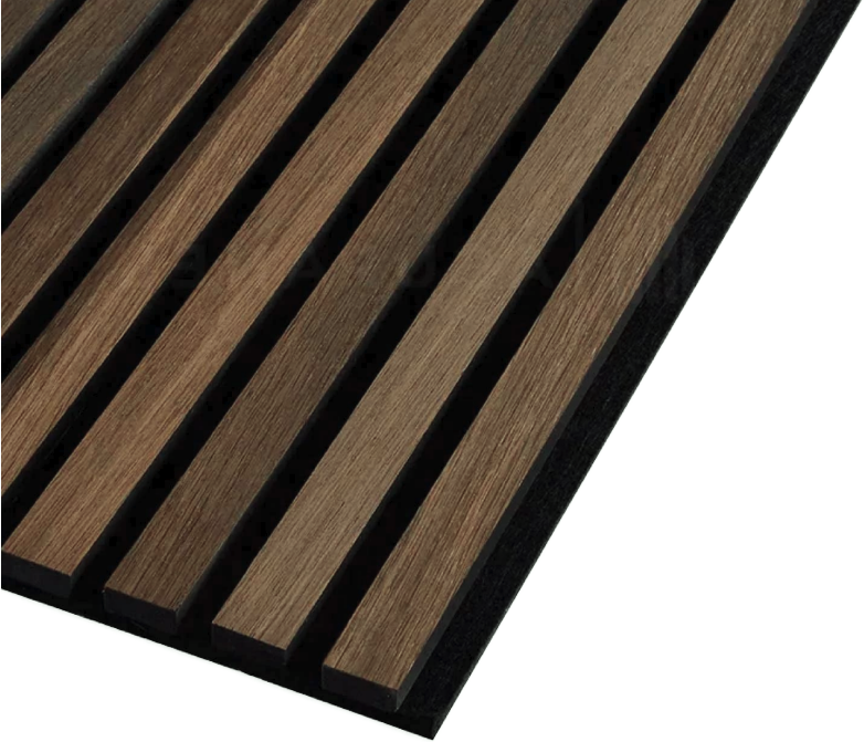 Natural Walnut - Premium Acoustic Slat Wall Panels