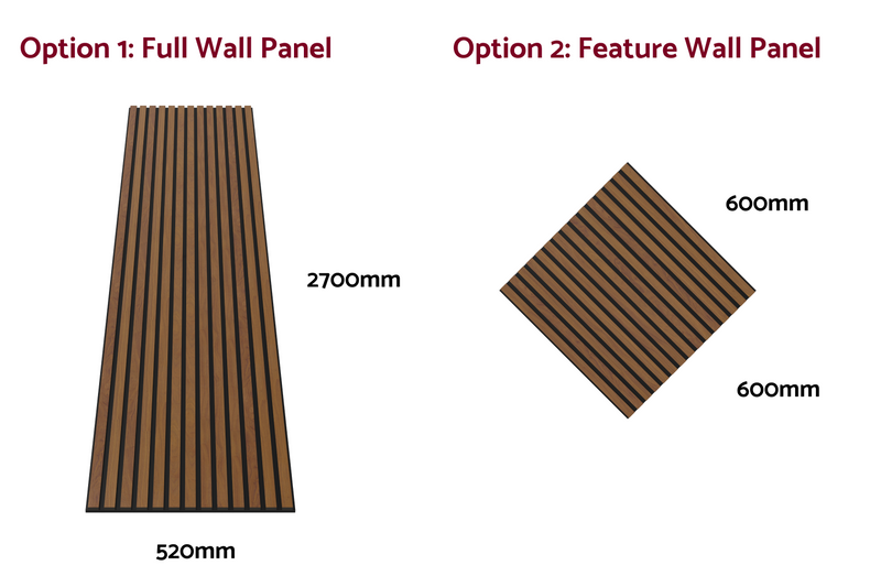 Natural Walnut - Premium Acoustic Slat Wall Panels